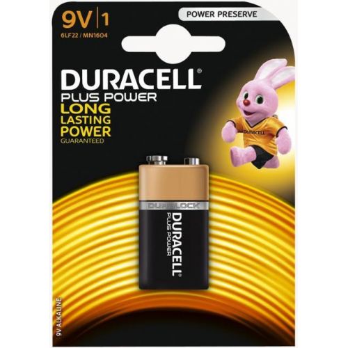 DURACELL 9 VOLT MN1604 PLUS POWER DURALOCK BL1